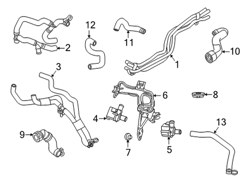 2021 Audi A7 Sportback Hose & Tube Assembly Diagram for 4K0-819-460