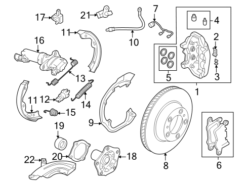 2022 Audi e-tron GT Rear Brakes Diagram 3