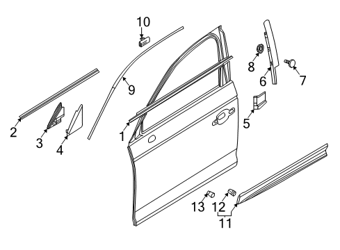 2022 Audi Q5 Exterior Trim - Front Door