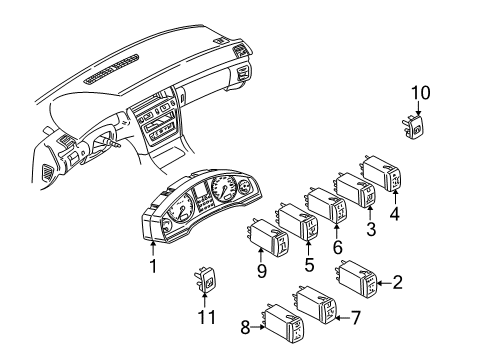 1999 Audi A8 Quattro Cluster & Switches