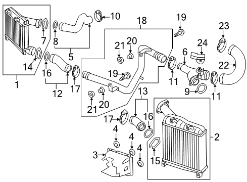 2011 Audi Q7 Intercooler, Cooling Diagram 1