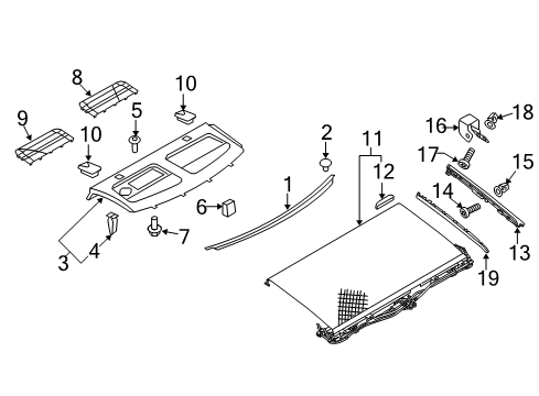 2008 Audi S5 Interior Trim - Rear Body Diagram 2