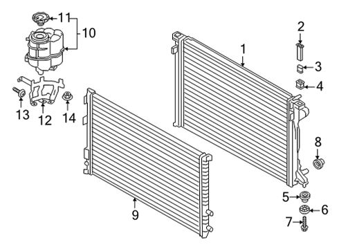 2022 Audi RS5 Radiator & Components Diagram 2