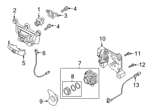 2021 Audi A6 Quattro Electrical Components - Front Bumper Diagram 2