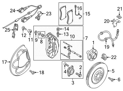 2016 Audi A7 Quattro Front Brakes Diagram 3