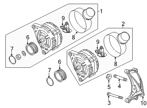 2014 Audi A6 Quattro Alternator Diagram for 06E-903-019-F