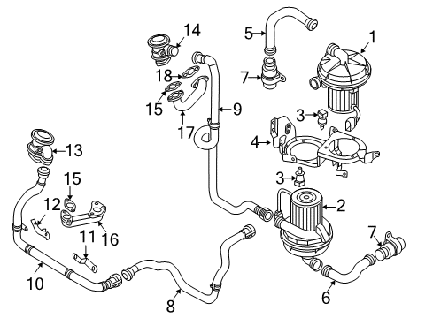 2006 Audi A8 Quattro Emission Components Diagram 1