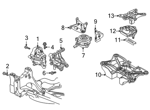 2021 Audi RS6 Avant Engine & Trans Mounting