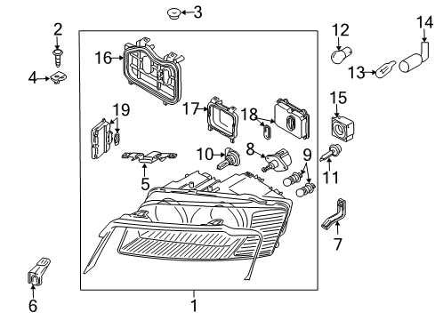 2006 Audi A8 Quattro Bulbs Diagram 3