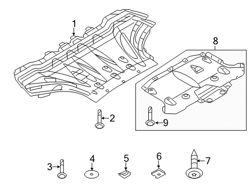 2015 Audi S8 Radiator Support - Splash Shields