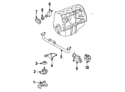 1995 Audi S6 Engine & Trans Mounting