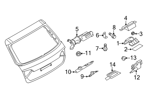 2010 Audi Q5 Lift Gate - Lock & Hardware