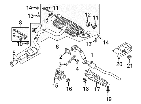 2011 Audi TTS Quattro Exhaust Components