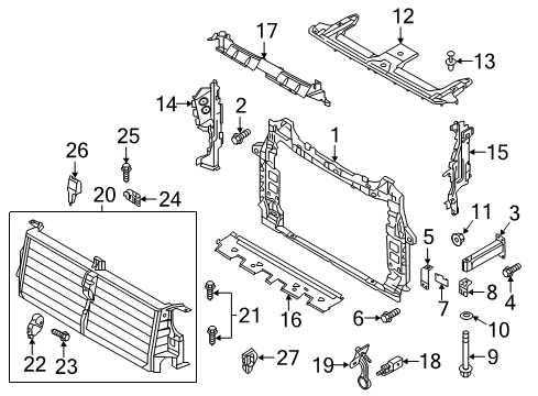 2023 Audi Q7 Radiator Support