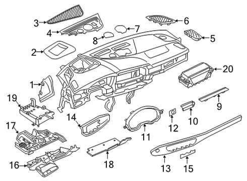 2021 Audi A4 allroad Cluster & Switches, Instrument Panel Diagram 3