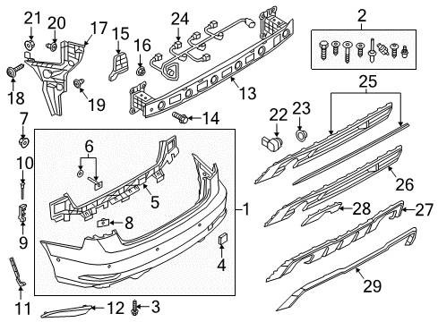 2020 Audi A3 Quattro Bumper & Components - Rear