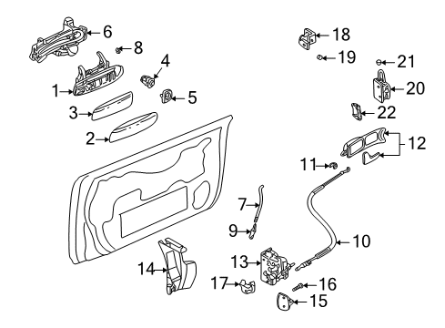 2006 Audi A4 Quattro Front Door - Lock & Hardware