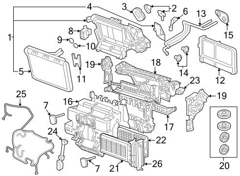 2022 Audi S5 Heater Core & Control Valve Diagram 2