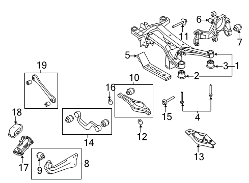 2009 Audi A3 Quattro Rear Suspension, Control Arm Diagram 3