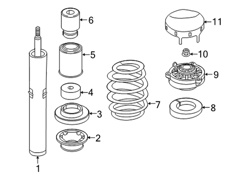 2021 Audi RS5 Struts & Components - Front Diagram 2