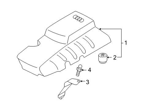 2006 Audi A4 Engine Appearance Cover Diagram 2