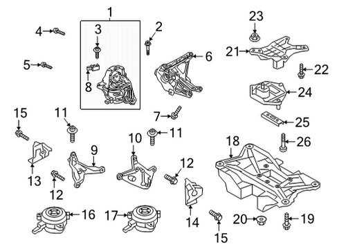 2022 Audi S8 Engine & Trans Mounting