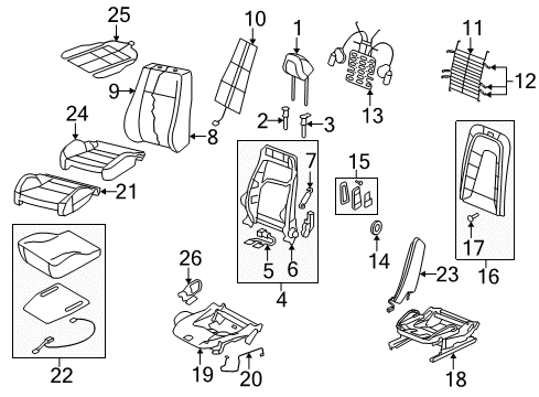 2010 Audi TT Quattro Front Seat Components