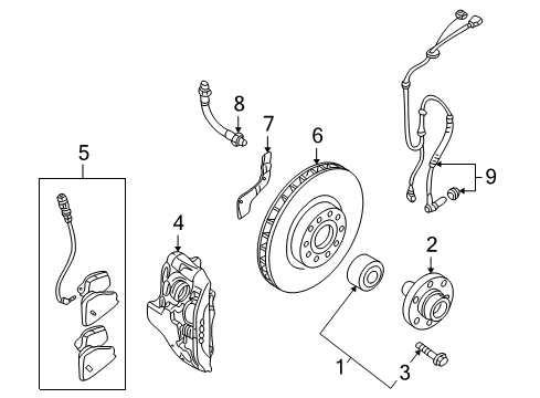 2003 Audi Allroad Quattro Front Brakes Diagram 2