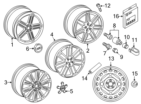 2013 Audi S7 Wheels Diagram 3