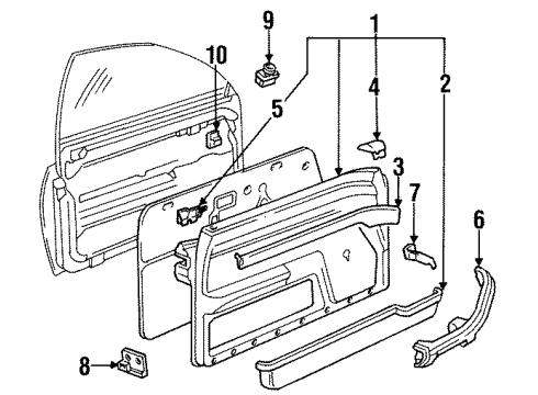 1998 Audi Cabriolet Interior Trim - Door