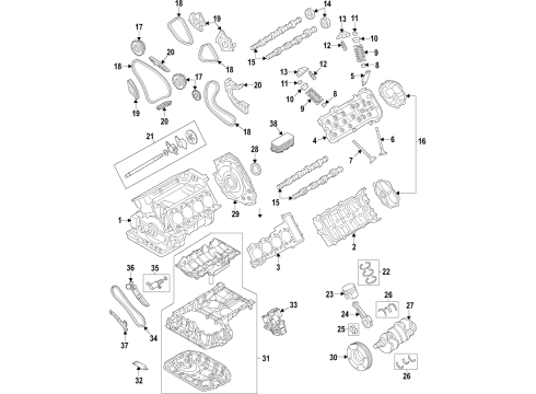 2021 Audi S8 Engine Parts & Mounts, Timing, Lubrication System Diagram 2