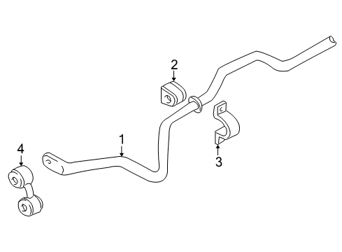 1999 Audi A8 Quattro Stabilizer Bar & Components - Rear