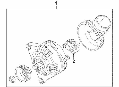 2005 Audi Allroad Quattro Alternator Assembly Diagram for 078-903-018-AX