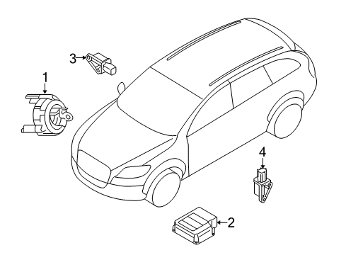 2015 Audi Q7 Air Bag Components Diagram 2