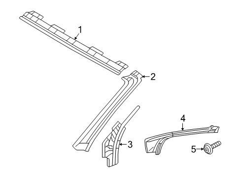 2015 Audi A3 Windshield Header & Components