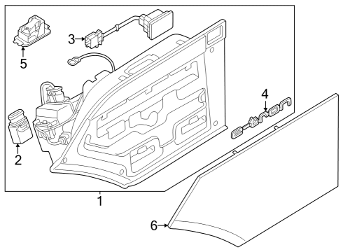 2022 Audi e-tron Sportback Fender & Components Diagram 1