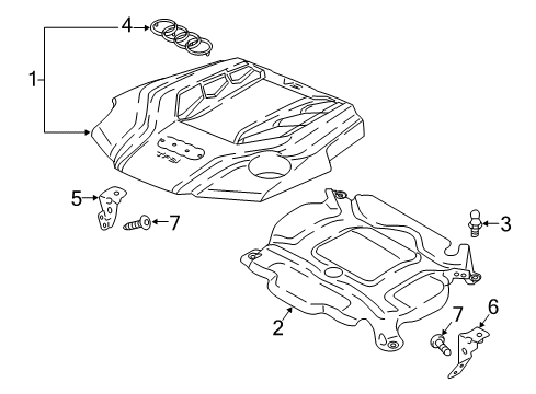 2021 Audi S4 Engine Appearance Cover