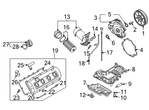 2004 Audi Allroad Quattro Valve Cover Gasket Diagram for 077-103-487-B