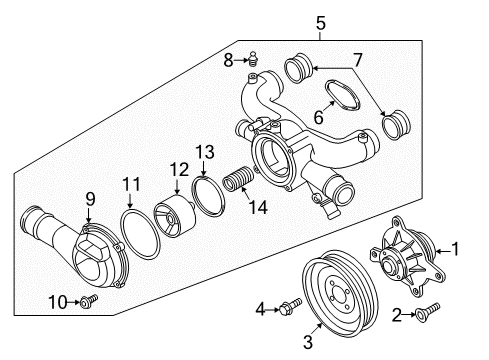 2015 Audi A8 Quattro Water Pump Diagram 3