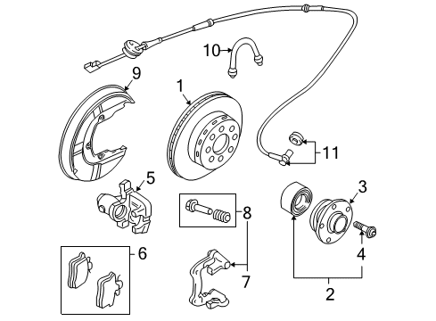 2005 Audi S4 Rear Brakes Diagram 1