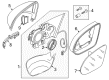 Diagram for Audi S8 Side View Mirrors - 4H1-857-409-H-GRU