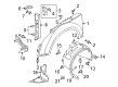 Diagram for Audi TT Quattro Fender - 8J0-821-104-B