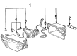 Diagram for Audi 100 Quattro Fog Light - 4A0-941-699-B