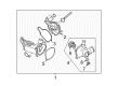 Diagram for Audi Water Pump Gasket - 079-121-119-A