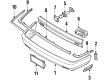 Diagram for Audi 100 Quattro License Plate - 443-807-287-A-01C