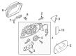 Diagram for Audi Mirror Cover - 8P4-857-505-4PK