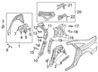 Diagram for Audi A8 Quattro Fender Splash Shield - 4N0-809-851-TA