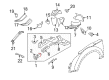 Diagram for Audi Cooling Fan Bracket - 8J0-121-409-A