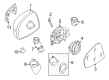 Diagram for Audi TTS Quattro Mirror Cover - 8J1-857-110-GRU