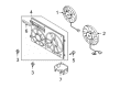 Diagram for Audi TTS Quattro Cooling Fan Bracket - 1J0-971-830-N